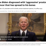 Screenshot of CBC article about Joe Biden being diagnosed with prostate cancer.